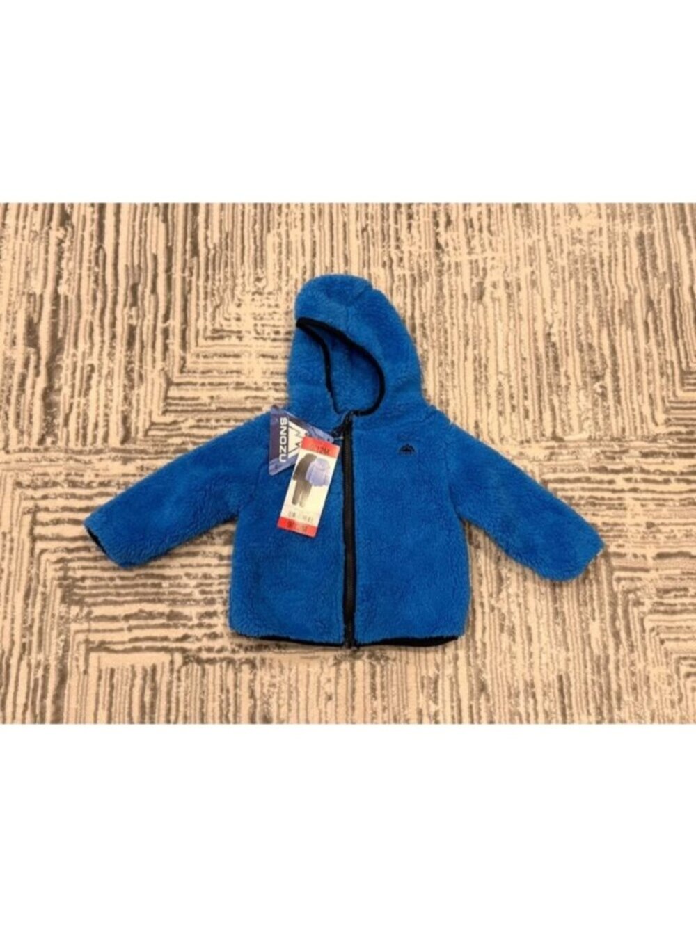 New SNOZU kids 9-12 months warm blue fleece full zip jacket